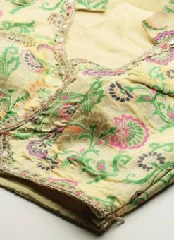 Skirt From Beige Art Silk Jacquard Co Ords Set After Six Wear 12 Skirt From Beige Art Silk Jacquard Co Ords Set After Six Wear -Indo Clothing Shop Beige Art Silk Jacquard Co Ords Set IWBS02211097 rrc1