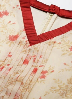 Beige Digital Printed Organza Kurta Set After Six Wear 12 Beige Digital Printed Organza Kurta Set After Six Wear -Indo Clothing Shop Beige Digital Printed Organza Kurta Set KSBS02202389 rrc1