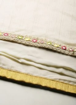 Beige N Yellow Embroidered Pleated Dress Festive Wear -Indo Clothing Shop Beige N Yellow Embroidered Pleated Dress DRBS02108629 rrc4