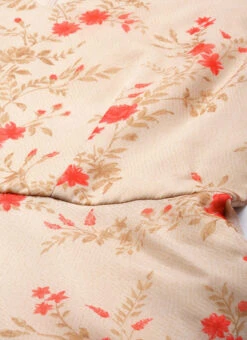 Beige Organza Ruffle Dress Party Wear -Indo Clothing Shop Beige Organza Ruffle Dress DRBS02203561 rrc1