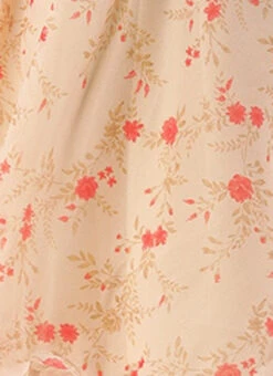 Beige Organza Ruffle Dress Party Wear -Indo Clothing Shop Beige Organza Ruffle Dress DRBS02203561 rrc4