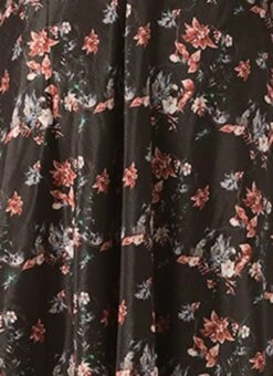 Black Chinon Side Cut Out Dress After Six Wear -Indo Clothing Shop Black Chinon Side Cut Out Dress DRBS02308941 rrc3