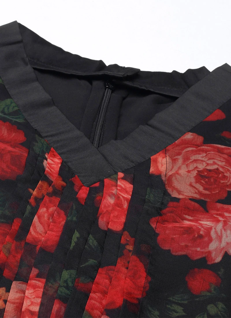 Black Digital Printed Organza Kurta Set After Six Wear 5 Black Digital Printed Organza Kurta Set After Six Wear - Image 5