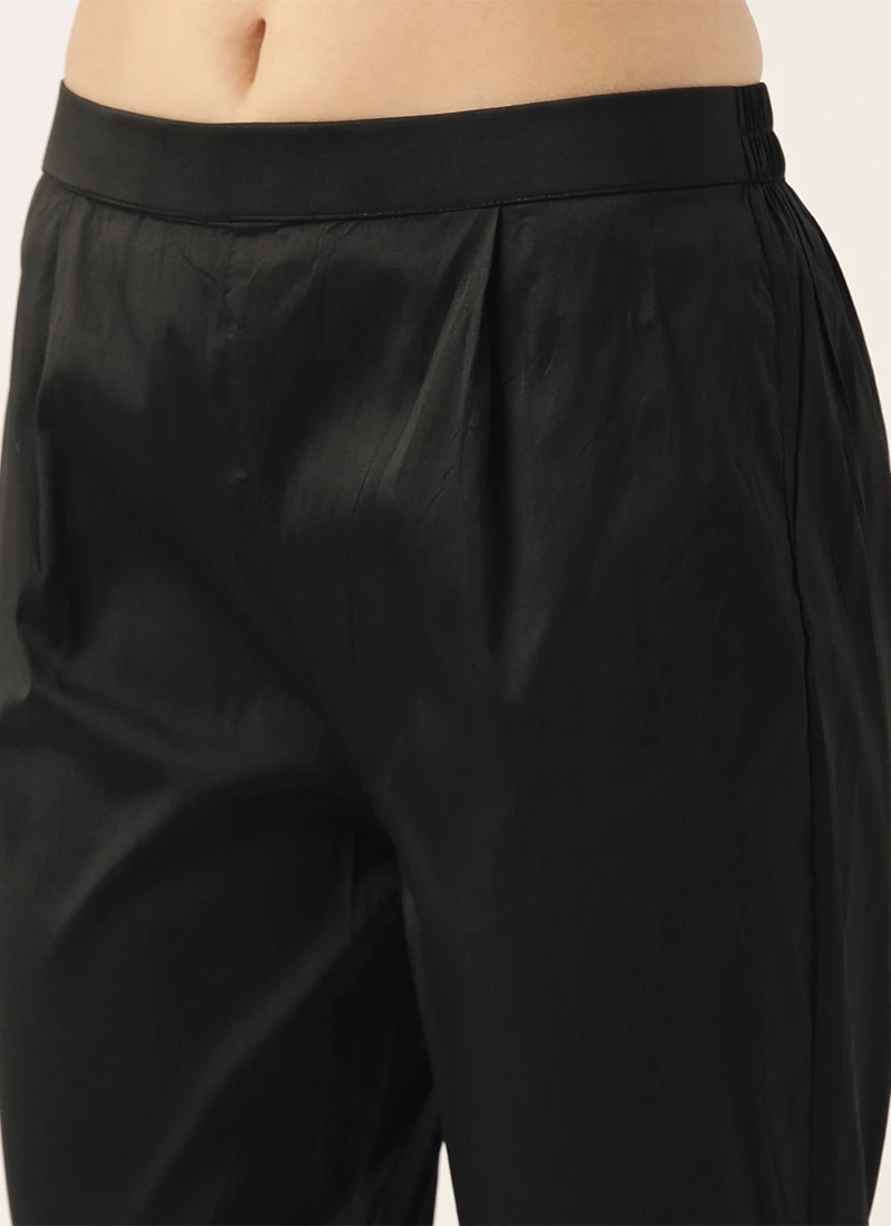 Black Digital Printed Organza Kurta Set After Six Wear 6 Black Digital Printed Organza Kurta Set After Six Wear - Image 6