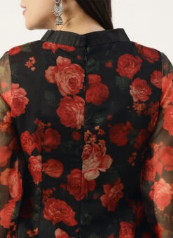 Black Digital Printed Organza Kurta Set After Six Wear 14 Black Digital Printed Organza Kurta Set After Six Wear -Indo Clothing Shop Black Digital Printed Organza Kurta Set KSBS02202388 rrc3