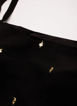 Bottom From Black Embroidered Georgette Gharara Set After Six Wear -Indo Clothing Shop Black Embroidered Georgette Gharara Set IWBS02301100 rrc1