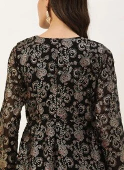 Black Foli Print Georgette Kurti Set Festive Wear 14 Black Foli Print Georgette Kurti Set Festive Wear -Indo Clothing Shop Black Foli Print Georgette Kurti Set KSBS02302551 rrc3