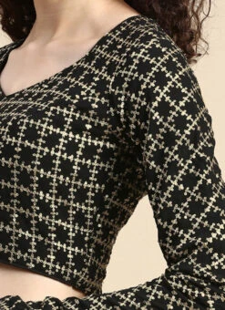 Black Georgette Embroidered Blouse Festive Wear 14 Black Georgette Embroidered Blouse Festive Wear -Indo Clothing Shop Black Georgette Embroidered Blouse BLBS02303867 rrc3