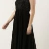 Black Georgette Sequins Gown Party Wear