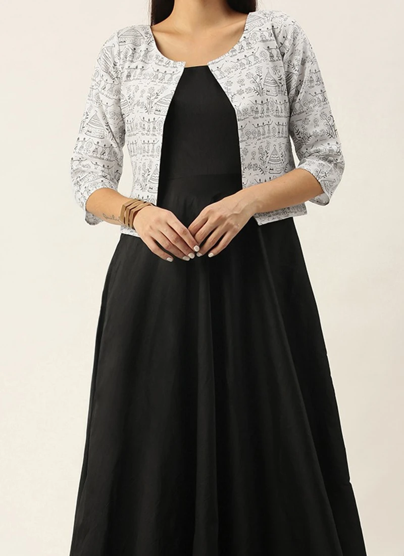 Black N White Jacket Style Gown After Six Wear 1 Black N White Jacket Style Gown After Six Wear