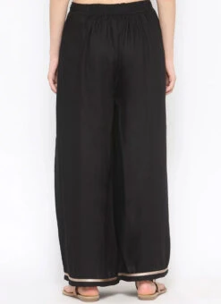 Black Palazzo Pant After Six Wear -Indo Clothing Shop Black Palazzo Pant IWBDMF342 b