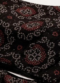 Black Printed Art Silk Gown Festive Wear -Indo Clothing Shop Black Printed Art Silk Gown IWBS02208431 rrc1