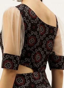 Black Printed Art Silk Gown Festive Wear -Indo Clothing Shop Black Printed Art Silk Gown IWBS02208431 rrc2