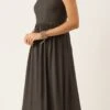 Black Rayon Ankle Length Dress After Six Wear