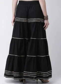 Black Rayon Flared Plazoo Pant Work Wear 7 Black Rayon Flared Plazoo Pant Work Wear -Indo Clothing Shop Black Rayon Flared Plazoo Pant WBDMF1114BK b