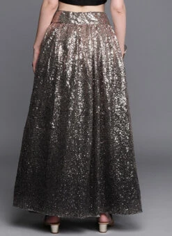 Black Sequins Embroidered Skirt Party Wear 11 Black Sequins Embroidered Skirt Party Wear -Indo Clothing Shop Black Sequins Embroidered Skirt WBBS02306473 b