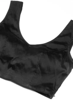 Black Taffeta Blouse Work Wear 9 Black Taffeta Blouse Work Wear -Indo Clothing Shop Black Taffeta Blouse BLBS02206122 rrc1