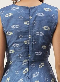 Blue Art Silk Digital Printed Dress After Six Wear -Indo Clothing Shop Blue Art Silk Digital Printed Dress DRBS02210956 rrc2