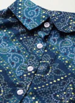 Blue Chanderi Art Silk Handkerchief Style Dress After Six Wear 14 Blue Chanderi Art Silk Handkerchief Style Dress After Six Wear -Indo Clothing Shop Blue Chanderi Art Silk Handkerchief Style Dress DRBS02203499 rrc3 1