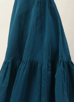 Blue Chanderi Silk Skirt Festive Wear