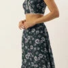 Skirt From Blue Chinon Digital Printed Co Ords Set After Six Wear