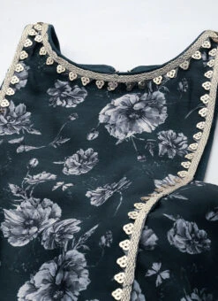 Skirt From Blue Chinon Digital Printed Co Ords Set After Six Wear -Indo Clothing Shop Blue Chinon Digital Printed Co Ords Set IWBS02302450 rrc1