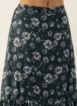 Skirt From Blue Chinon Digital Printed Co Ords Set After Six Wear -Indo Clothing Shop Blue Chinon Digital Printed Co Ords Set IWBS02302450 rrc2