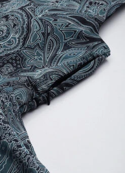 Blue Chinon Digital Printed Layered Gown Party Wear -Indo Clothing Shop Blue Chinon Digital Printed Layered Gown IWBS02307660 rrc3