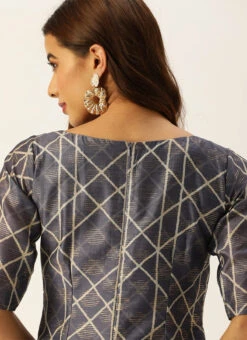 Blue Digital Print N Caviar Black Kurta Sets After Six Wear -Indo Clothing Shop Blue Digital Print N Caviar Black Kurta Sets KSBS02110945 rrc1