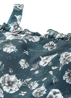 Blue Digital Printed Chinon Dress Party Wear -Indo Clothing Shop Blue Digital Printed Chinon Dress DRBS02308892 rrc1