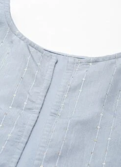 Blue Digital Printed Jacket Style Jumpsuit Festive Wear -Indo Clothing Shop Blue Digital Printed Jacket Style Jumpsuit DRBS02212636 rrc3