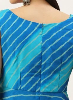 Blue Digital Printed Maxi Dress Festive Wear After Six Wear -Indo Clothing Shop Blue Digital Printed Maxi Dress DRBS02205896 rrc3 1