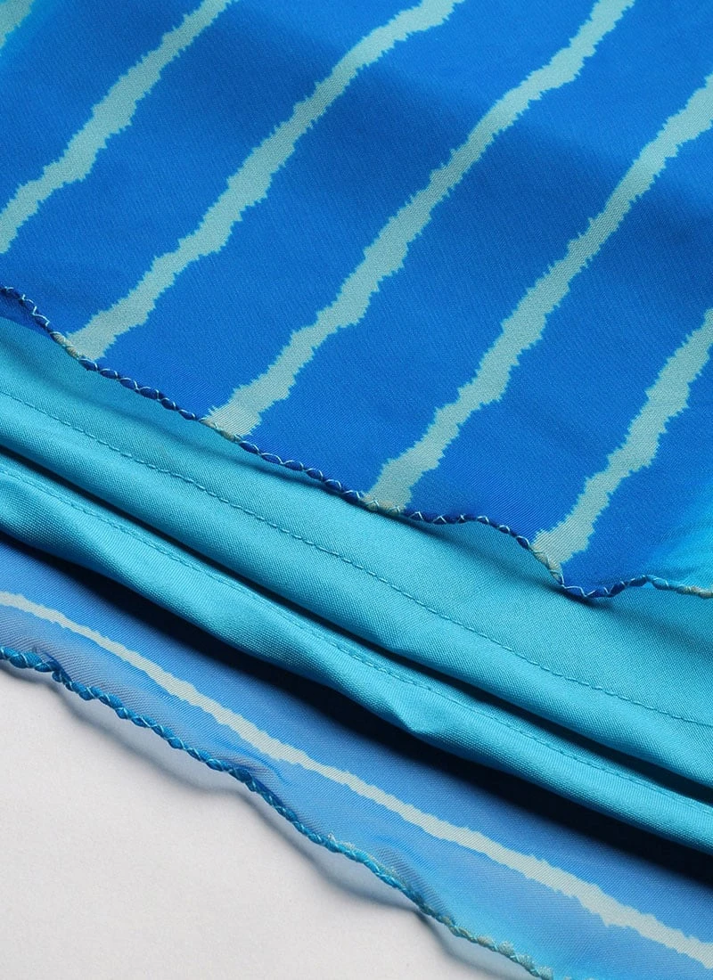 Blue Digital Printed Maxi Dress After Six Wear 8 Blue Digital Printed Maxi Dress After Six Wear - Image 8