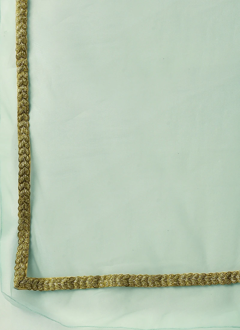 Blue Embroidered Floor Length Bridal Gown Party Wear 6 Blue Embroidered Floor Length Bridal Gown Party Wear - Image 6