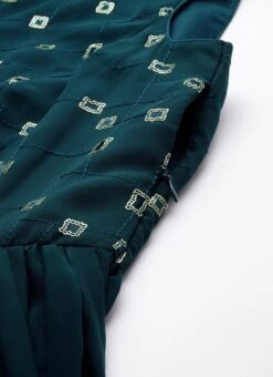 Blue Embroidered Georgette Dress Festive Wear -Indo Clothing Shop Blue Embroidered Georgette Dress DRBS02305142 rrc4