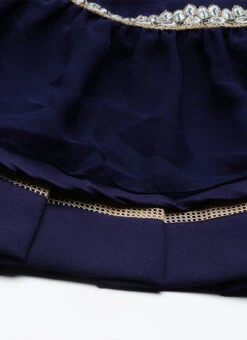 Blue Embroidered Kali Gown Party Wear -Indo Clothing Shop Blue Embroidered Kali Gown IWBS02202359 rrc4