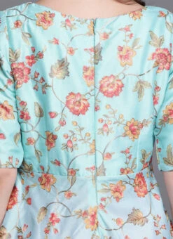 Blue Embroidered N Peach Kurta N Wide Leg Pant Festive Wear -Indo Clothing Shop Blue Embroidered N Peach Kurta N Wide Leg Pant KSBS01911765 rrc2