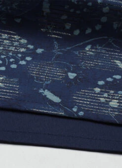 Blue Foil Calf Length Kurta Set After Six Wear -Indo Clothing Shop Blue Foil Calf Length Kurta Set KSBS02201303 rrc4