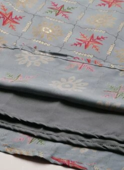 Blue Foil Print Muslin N Beige Straight Pant Suit Festive Wear -Indo Clothing Shop Blue Foil Print Muslin N Beige Straight Pant Suit KSBS02111137 rrc4