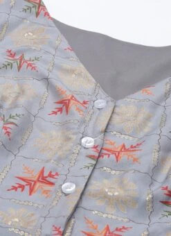 Blue Foil Printed A Line Dress After Six Wear 12 Blue Foil Printed A Line Dress After Six Wear -Indo Clothing Shop Blue Foil Printed A line Dress DRBS02111071 rrc1