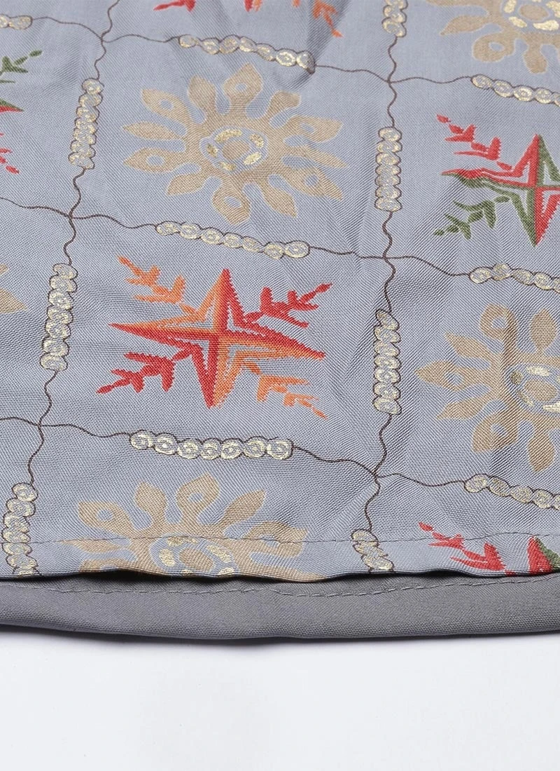 Blue Foil Printed A Line Dress After Six Wear 8 Blue Foil Printed A Line Dress After Six Wear - Image 8