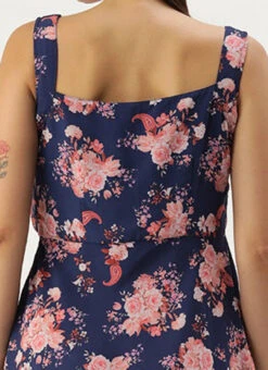 Blue Georgette Digital Printed Dress Party Wear -Indo Clothing Shop Blue Georgette Digital Printed Dress DRBS02302298 rrc2