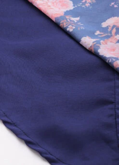 Blue Georgette Digital Printed Dress Party Wear -Indo Clothing Shop Blue Georgette Digital Printed Dress DRBS02302298 rrc4