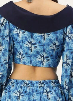 Bottom From Blue Muslin Co Ords Set After Six Wear -Indo Clothing Shop Blue Muslin Co ords Set IWBS02209633 rrc2