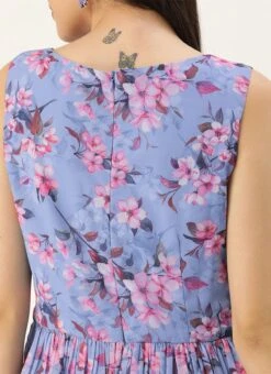 Blue N Pink Digital Printed Georgette Tiered Dress After Six Wear 13 Blue N Pink Digital Printed Georgette Tiered Dress After Six Wear -Indo Clothing Shop Blue N Pink Digital Printed Georgette Tiered Dress DRBS02104273 rrc2 1