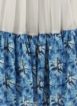 Blue N White Digital Printed Dress Festive Wear -Indo Clothing Shop Blue N White Digital Printed Dress DRBS02208510 rrc4