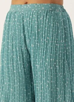 Bottom From Blue N White Printed Pleated Georgette Co-ords After Six Wear -Indo Clothing Shop Blue N White Printed Pleated Georgette Co ords IWBS02211100 rrc3