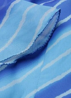 Blue Organza Printed Dress Party Wear 14 Blue Organza Printed Dress Party Wear -Indo Clothing Shop Blue Organza Printed Dress DRBS02205967 rrc3