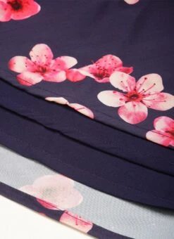 Blue Printed Art Silk Fit And Flare Dress After Six Wear -Indo Clothing Shop Blue Printed Art Silk Fit And Flare Dress DRBS02203484 rrc4