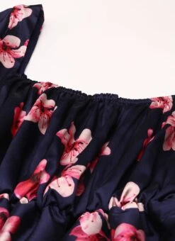 Blue Printed Art Silk Dress Festive Wear 12 Blue Printed Art Silk Dress Festive Wear -Indo Clothing Shop Blue Printed Art Silk Maxi Dress DRBS02205037 rrc1